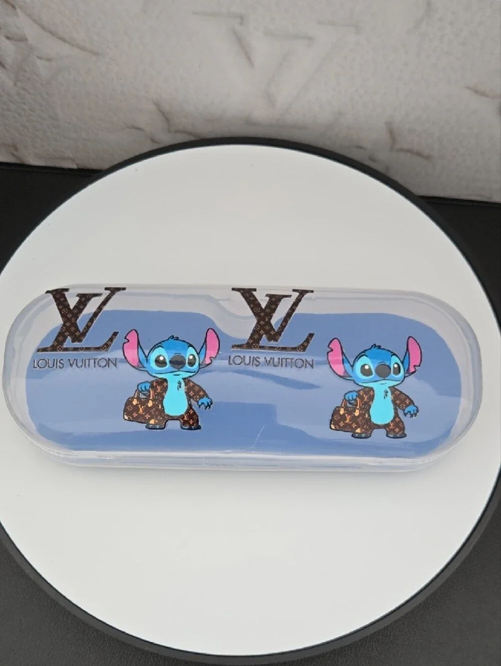 Lux Blue Stitch Eyewear Case